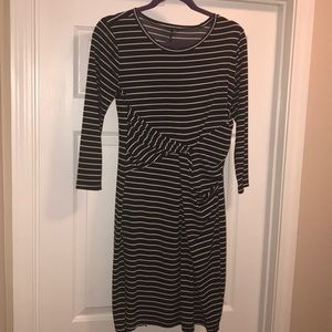 Black & White Striped Metaphor Dress